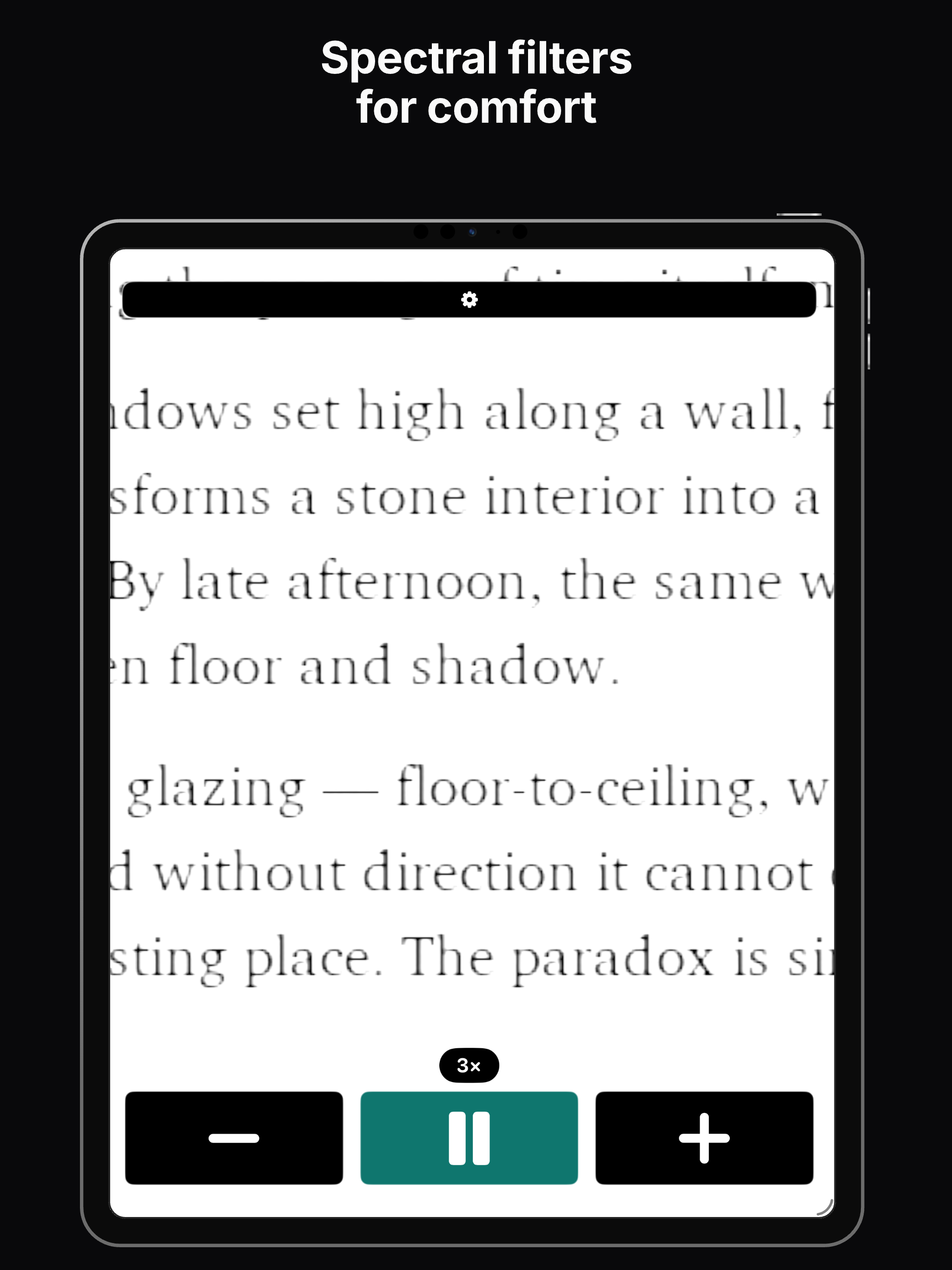iPad — spectral filters