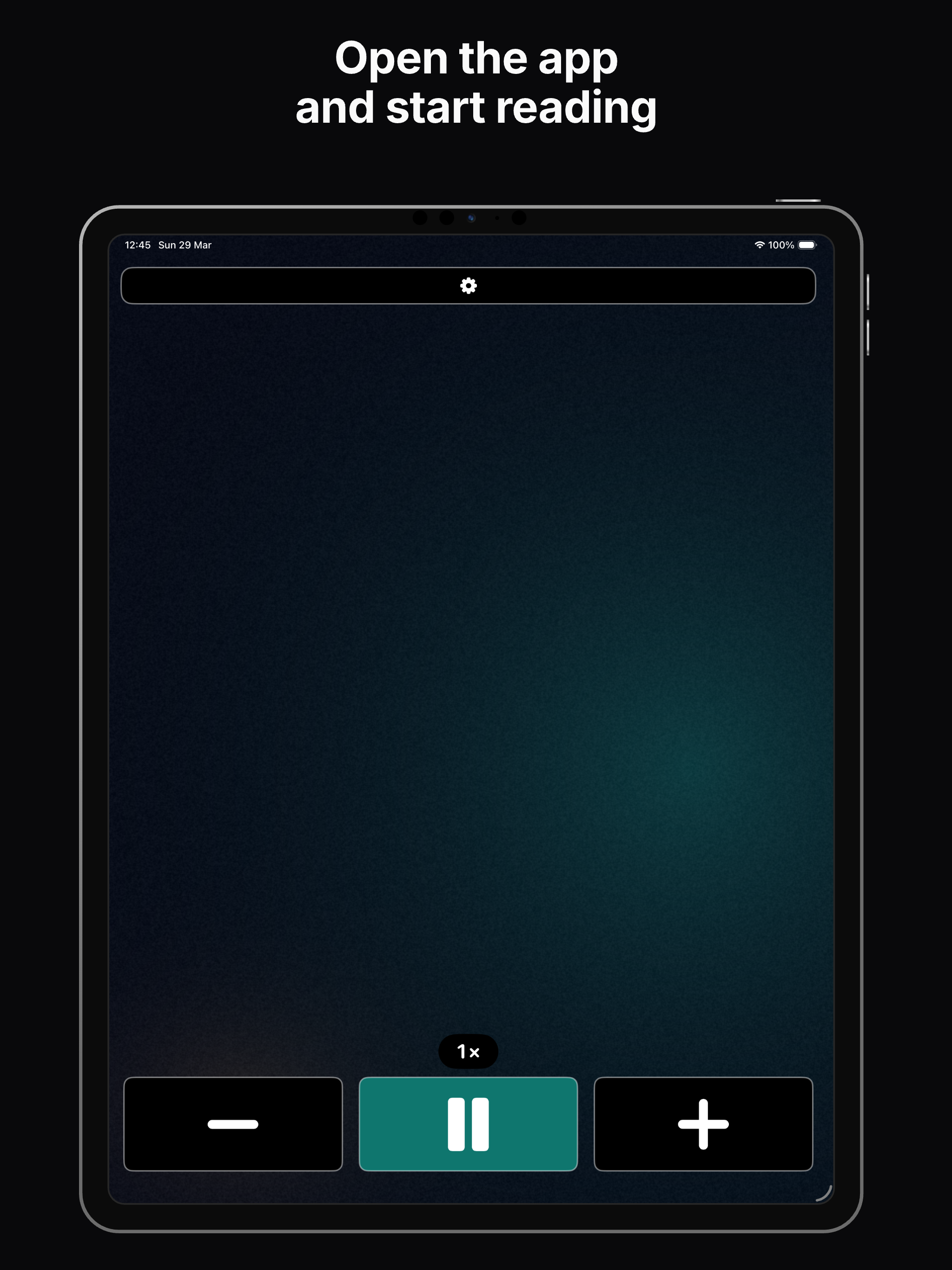 iPad — open and start reading